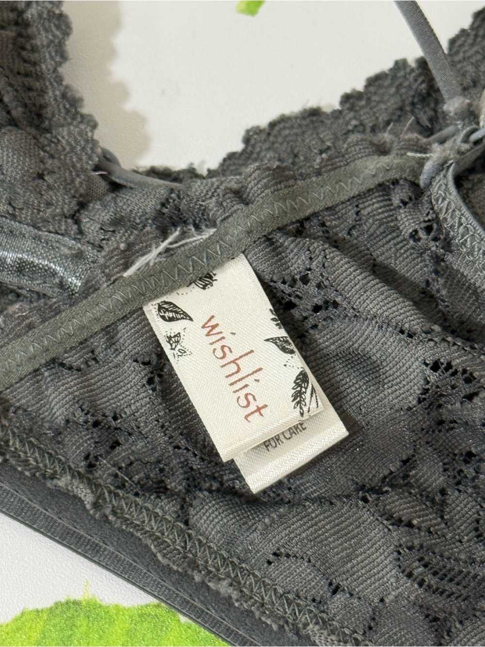 Wishlist Gray Lace Bralette with Crisscross Straps - Picture 2 of 11